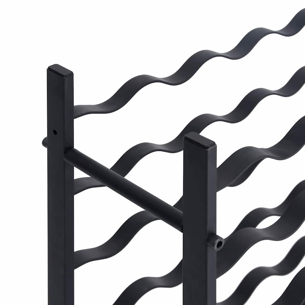 325921 vidaXL Wine Rack for 36 Bottles Black Iron