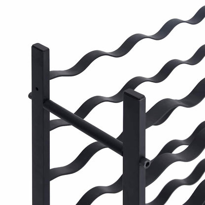 325921 vidaXL Wine Rack for 36 Bottles Black Iron
