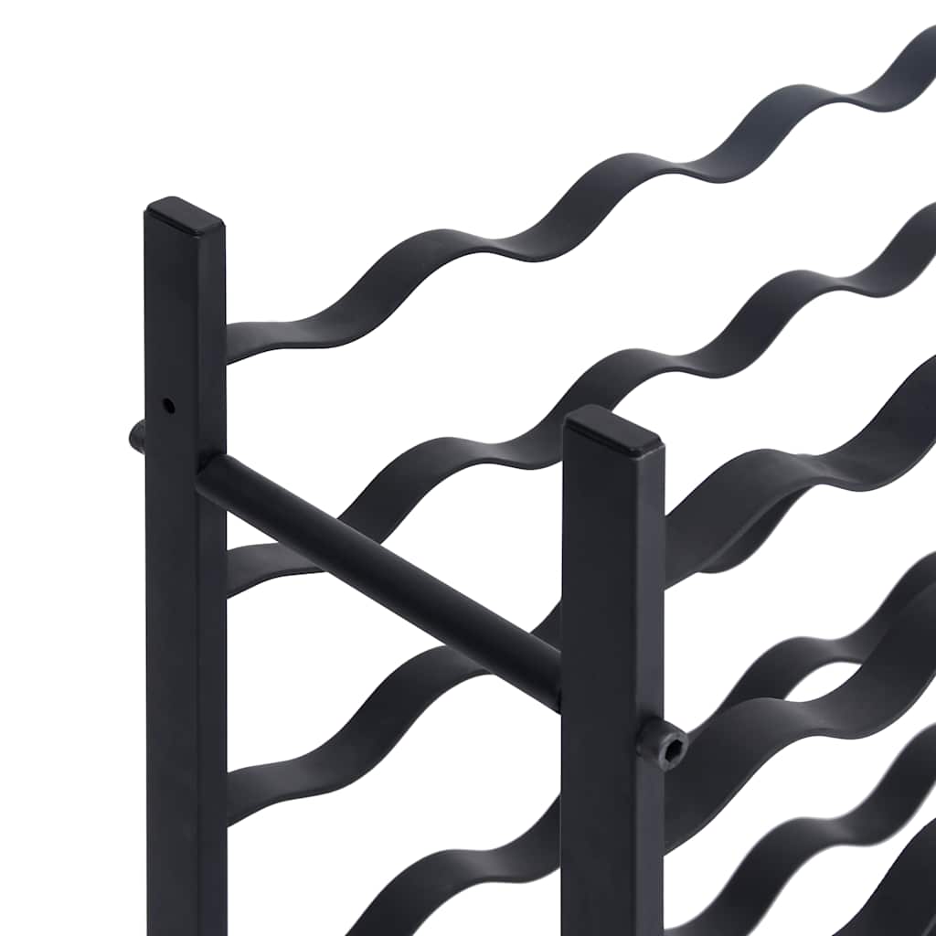 vidaXL Wine Rack for 36 Bottles Black Iron