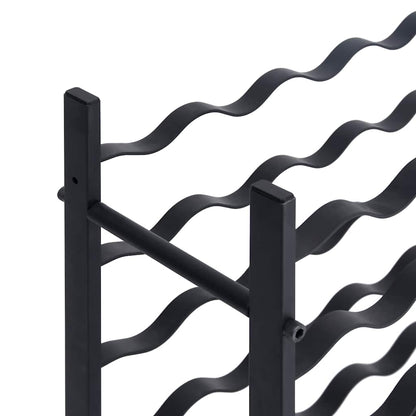 vidaXL Wine Rack for 36 Bottles Black Iron