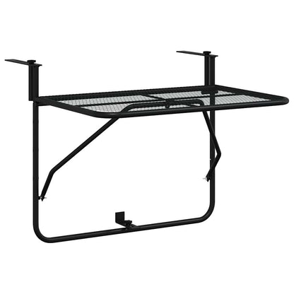 325924 vidaXL Balcony Table Black 60x40 cm Steel