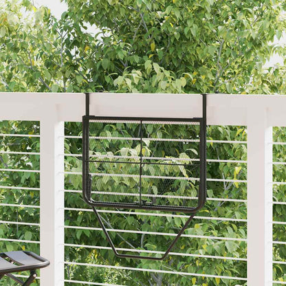 325924 vidaXL Balcony Table Black 60x40 cm Steel