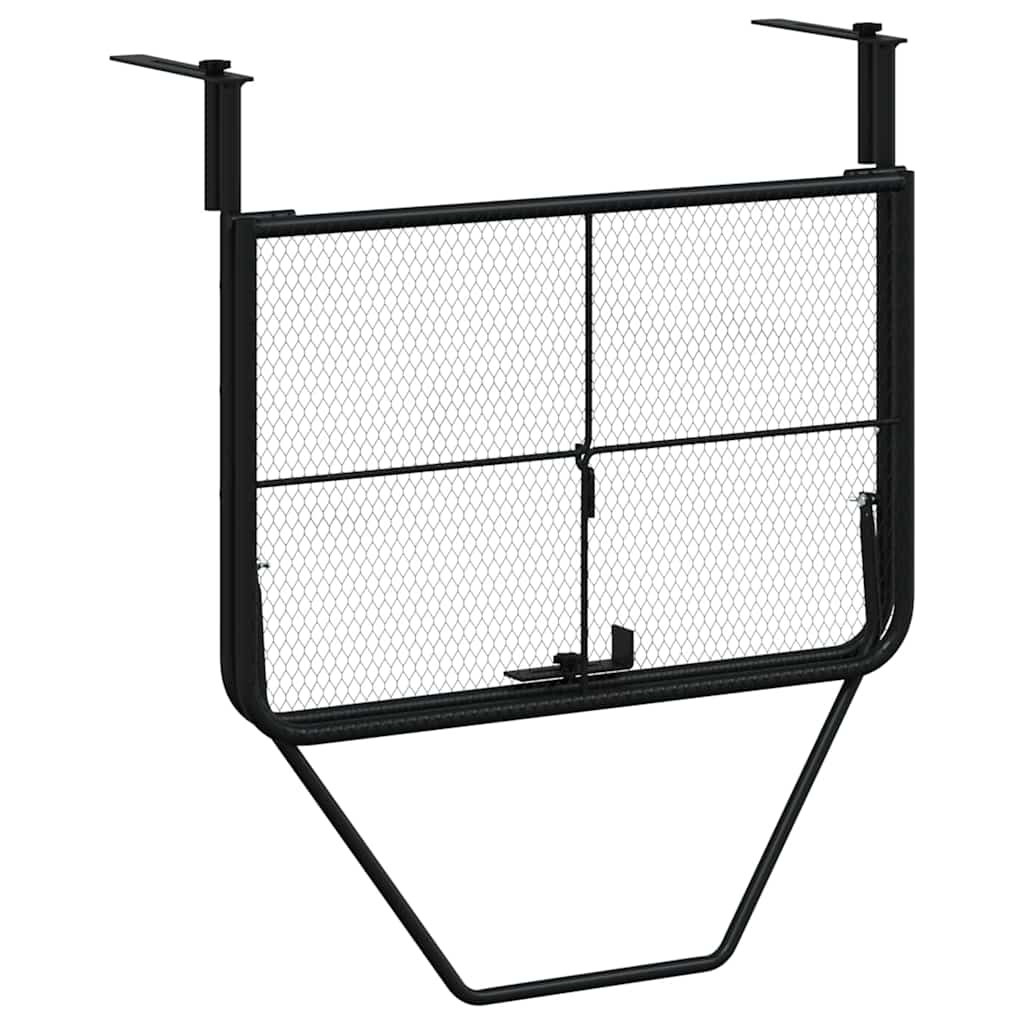 325924 vidaXL Balcony Table Black 60x40 cm Steel