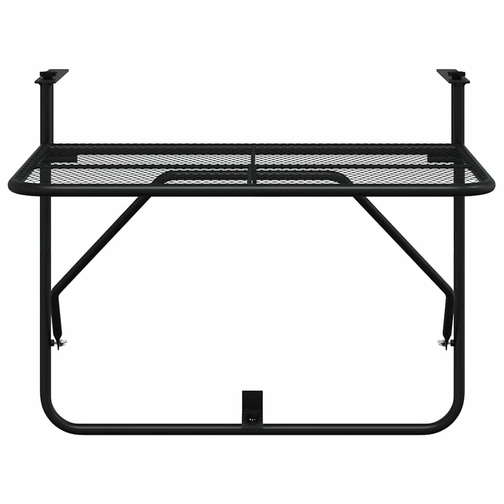 325924 vidaXL Balcony Table Black 60x40 cm Steel