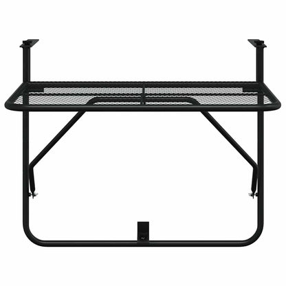 325924 vidaXL Balcony Table Black 60x40 cm Steel