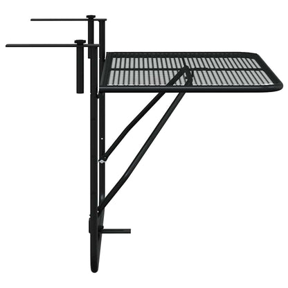 325924 vidaXL Balcony Table Black 60x40 cm Steel
