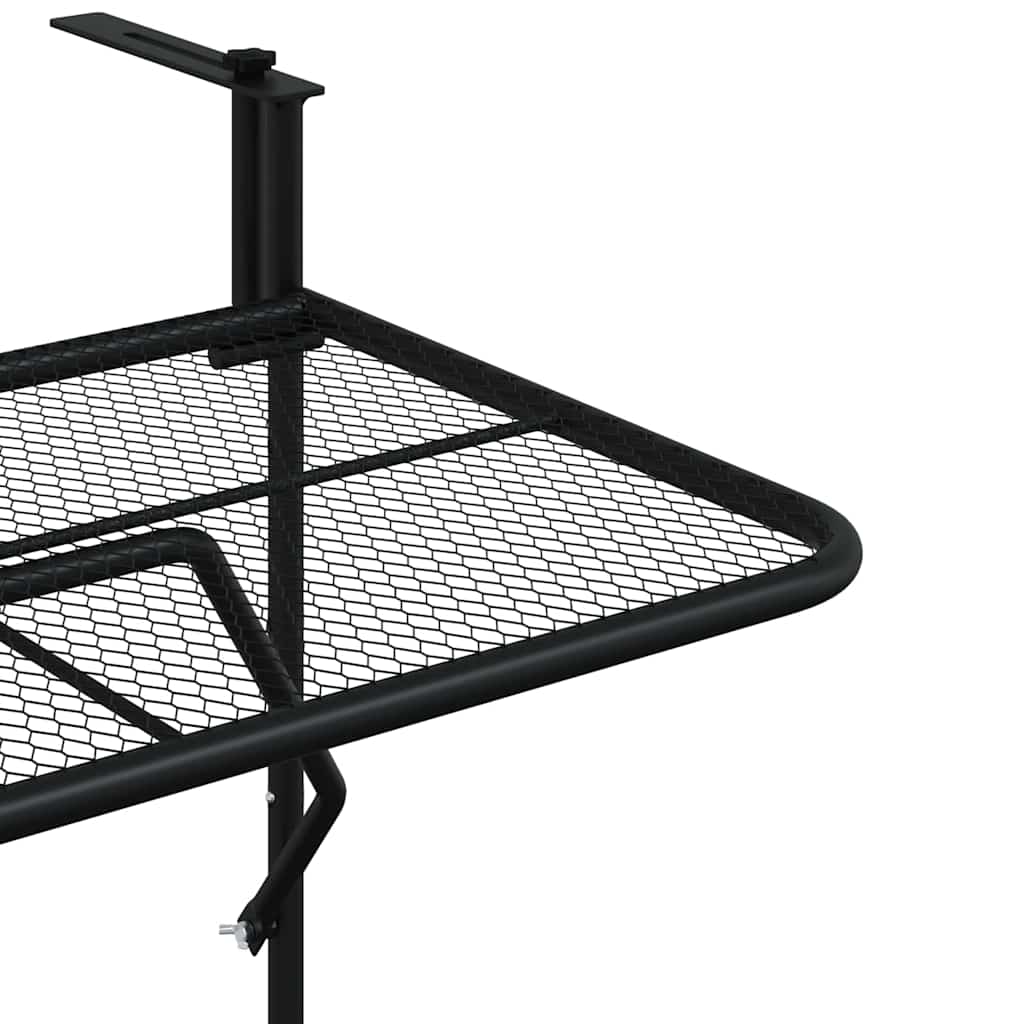 325924 vidaXL Balcony Table Black 60x40 cm Steel