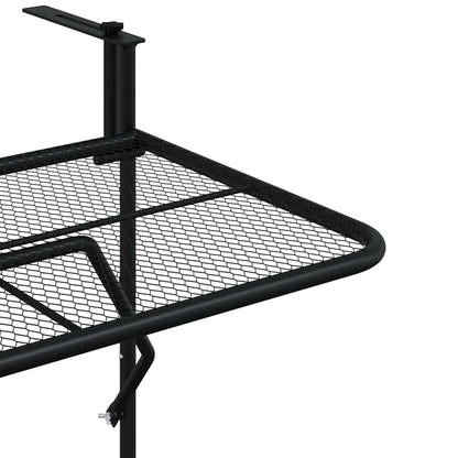 325924 vidaXL Balcony Table Black 60x40 cm Steel
