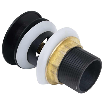 149056 vidaXL Push Drain with Overflow Function Black 6,4x6,4x9,1 cm