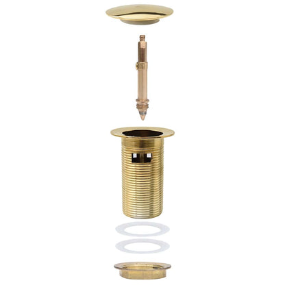 vidaXL Push Drain with Overflow Function Gold 6.4x6.4x9.1 cm
