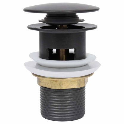 149058 vidaXL Push Drain with Overflow Function Grey 6,4x6,4x9,1 cm