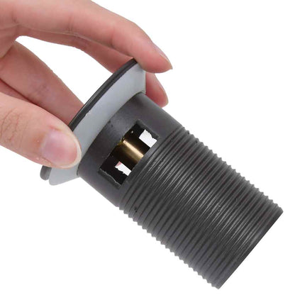 149058 vidaXL Push Drain with Overflow Function Grey 6,4x6,4x9,1 cm