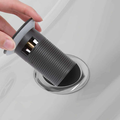 149058 vidaXL Push Drain with Overflow Function Grey 6,4x6,4x9,1 cm