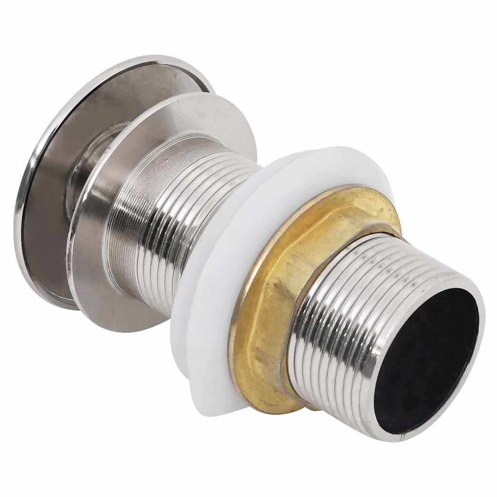 149060 vidaXL Push Drain without Overflow Function Chrome 6,4x6,4x9,1 cm