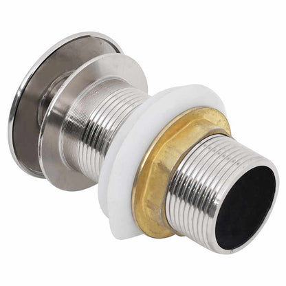 149060 vidaXL Push Drain without Overflow Function Chrome 6,4x6,4x9,1 cm