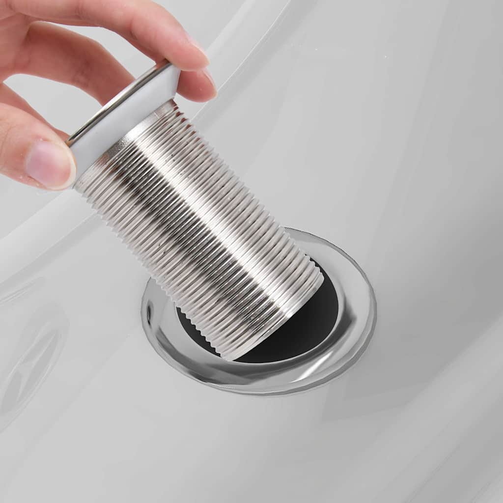149060 vidaXL Push Drain without Overflow Function Chrome 6,4x6,4x9,1 cm