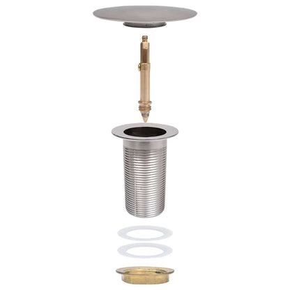 149060 vidaXL Push Drain without Overflow Function Chrome 6,4x6,4x9,1 cm