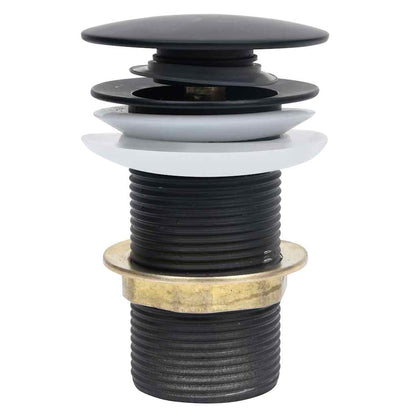149061 vidaXL Push Drain without Overflow Function Black 6,4x6,4x9,1 cm