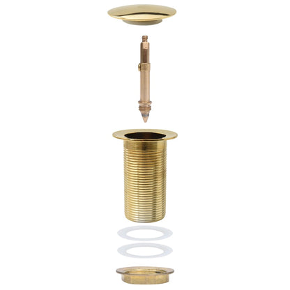 vidaXL Push Drain without Overflow Function Gold 6.4x6.4x9.1 cm