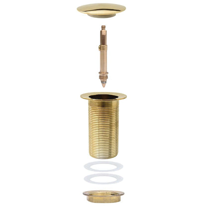 149062 vidaXL Push Drain without Overflow Function Gold 6,4x6,4x9,1 cm