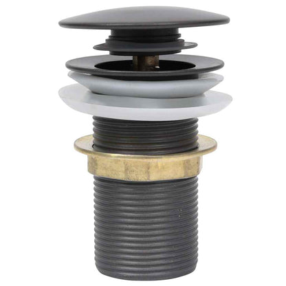 149063 vidaXL Push Drain without Overflow Function Grey 6,4x6,4x9,1 cm