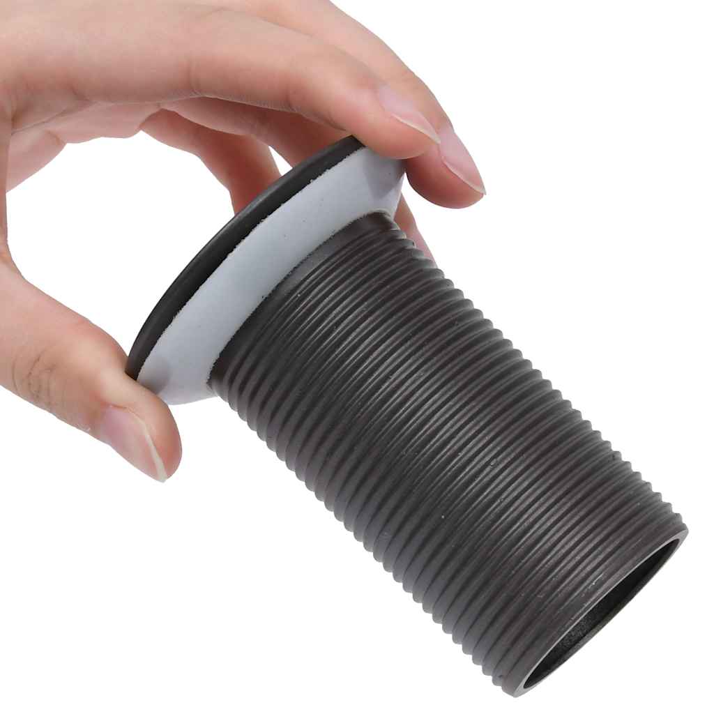 149063 vidaXL Push Drain without Overflow Function Grey 6,4x6,4x9,1 cm