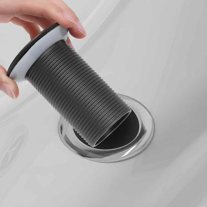 149063 vidaXL Push Drain without Overflow Function Grey 6,4x6,4x9,1 cm
