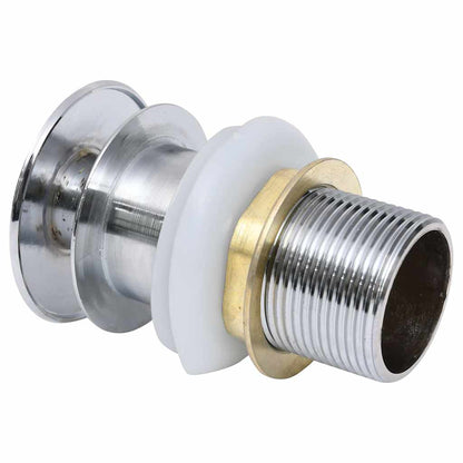 149064 vidaXL Push Drain without Overflow Function Silver 6,4x6,4x9,1 cm