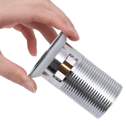 149064 vidaXL Push Drain without Overflow Function Silver 6,4x6,4x9,1 cm