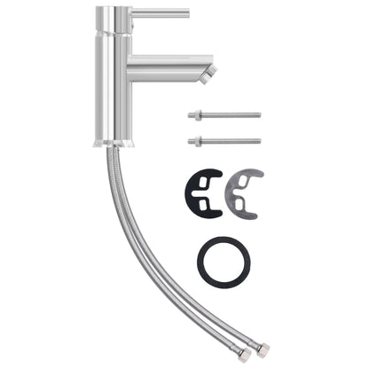 vidaXL Bathroom Basin Faucet Chromed Finish 130x176 mm