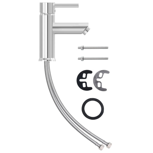 vidaXL Bathroom Basin Faucet Chromed Finish 130x176 mm