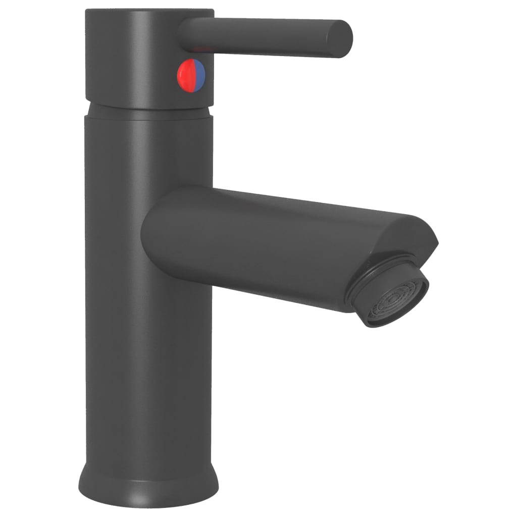 vidaXL Bathroom Basin Faucet Grey 130x176 mm
