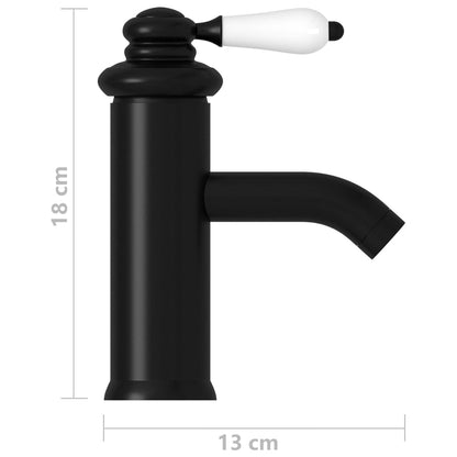 vidaXL Bathroom Basin Faucet Black 130x180 mm