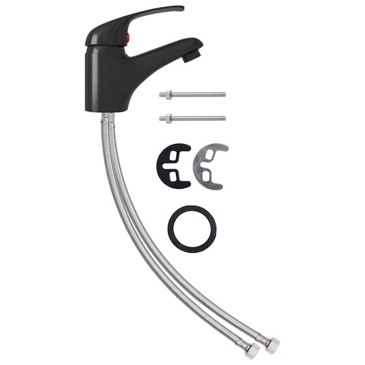 vidaXL Basin Mixer Tap Black 13x10 cm