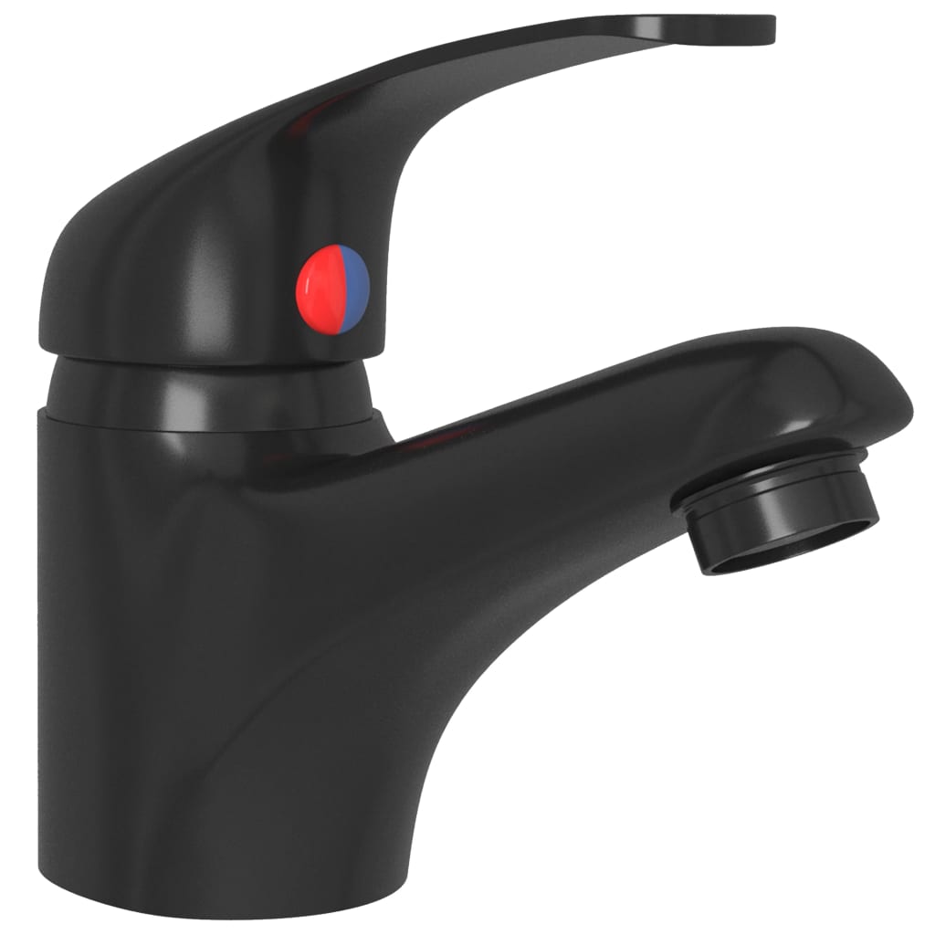 vidaXL Basin Mixer Tap Black 13x10 cm