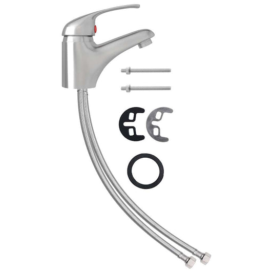 149083 vidaXL Basin Mixer Tap Silver 13x10 cm