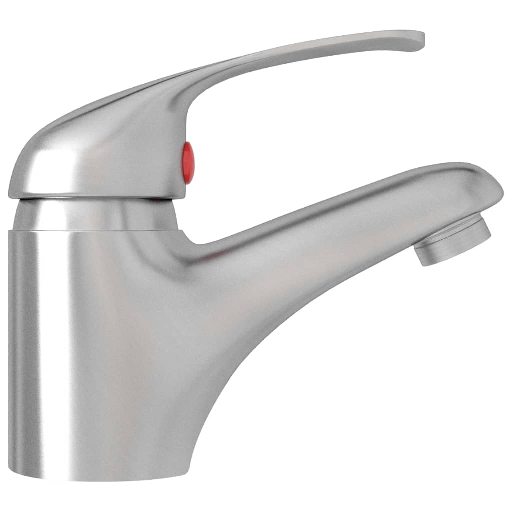 vidaXL Basin Mixer Tap Silver 13x10 cm