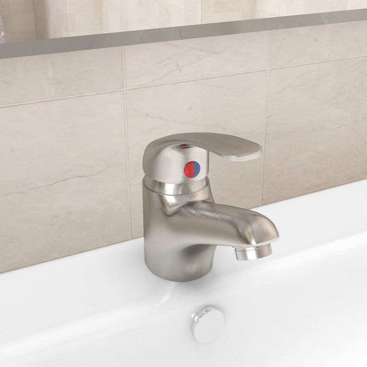 149083 vidaXL Basin Mixer Tap Silver 13x10 cm