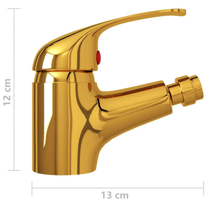149085 vidaXL Bathroom Bidet Mixer Tap Gold 13x12 cm
