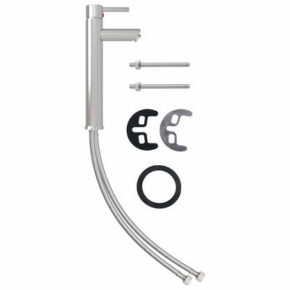 149091 vidaXL Bathroom Mixer Tap Silver 12x30 cm
