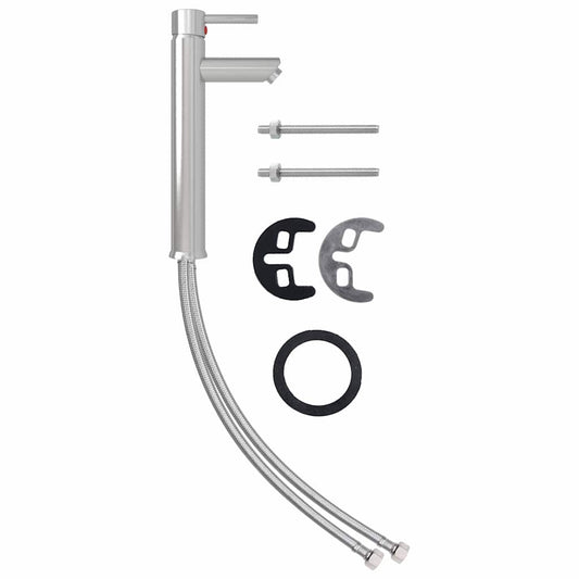 149091 vidaXL Bathroom Mixer Tap Silver 12x30 cm