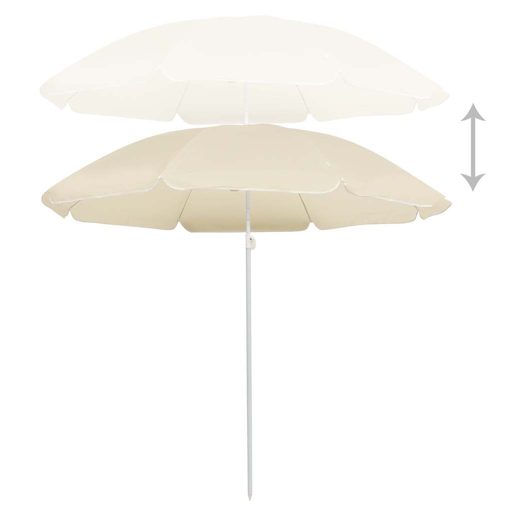 vidaXL Garden Parasol | Sand | Polyester, Steel | UV-resistant materials