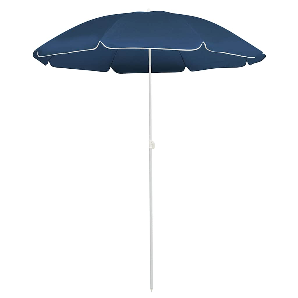 vidaXL Garden Parasol  with Steel Pole Blue 180 cm