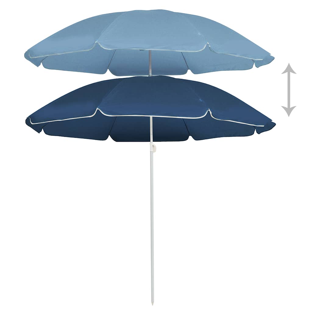 vidaXL Garden Parasol  with Steel Pole Blue 180 cm