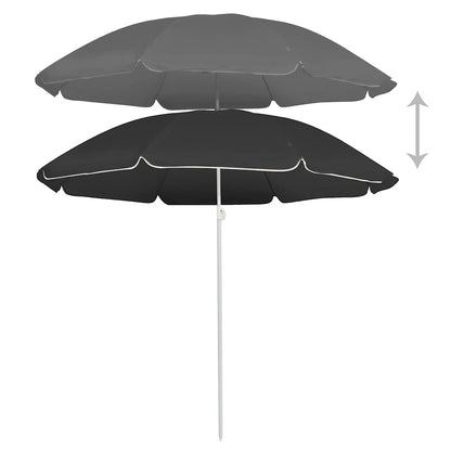 vidaXL Garden Parasol  with Steel Pole Anthracite 180 cm