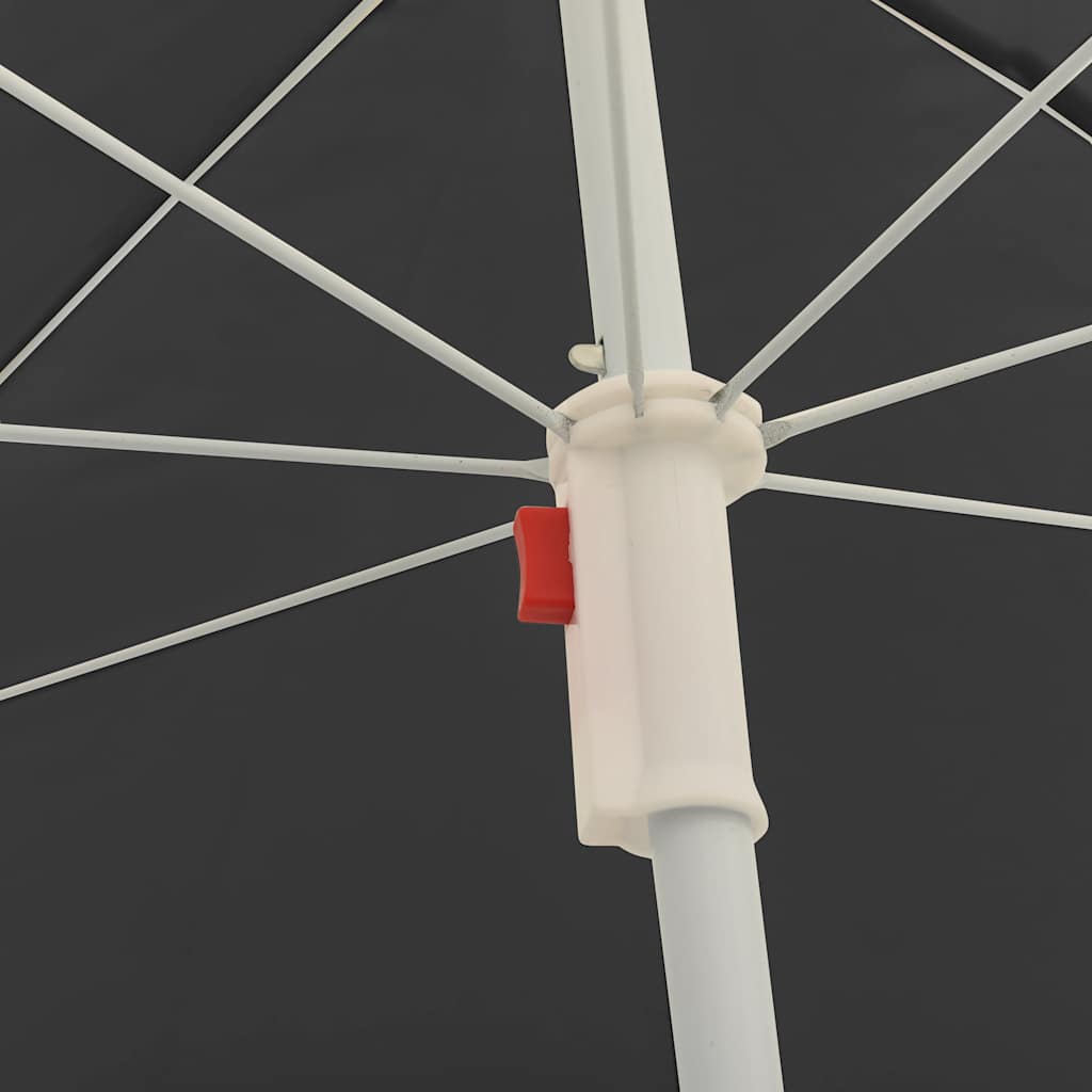 vidaXL Garden Parasol  with Steel Pole Anthracite 180 cm