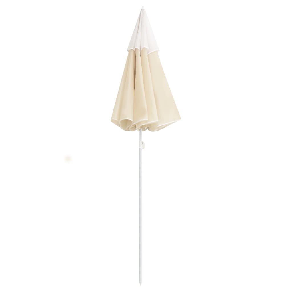 vidaXL Garden Parasol  with Steel Pole Sand 180 cm