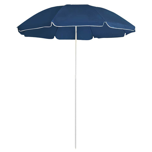 315541 vidaXL Garden Parasol with Steel Pole Blue 180 cm