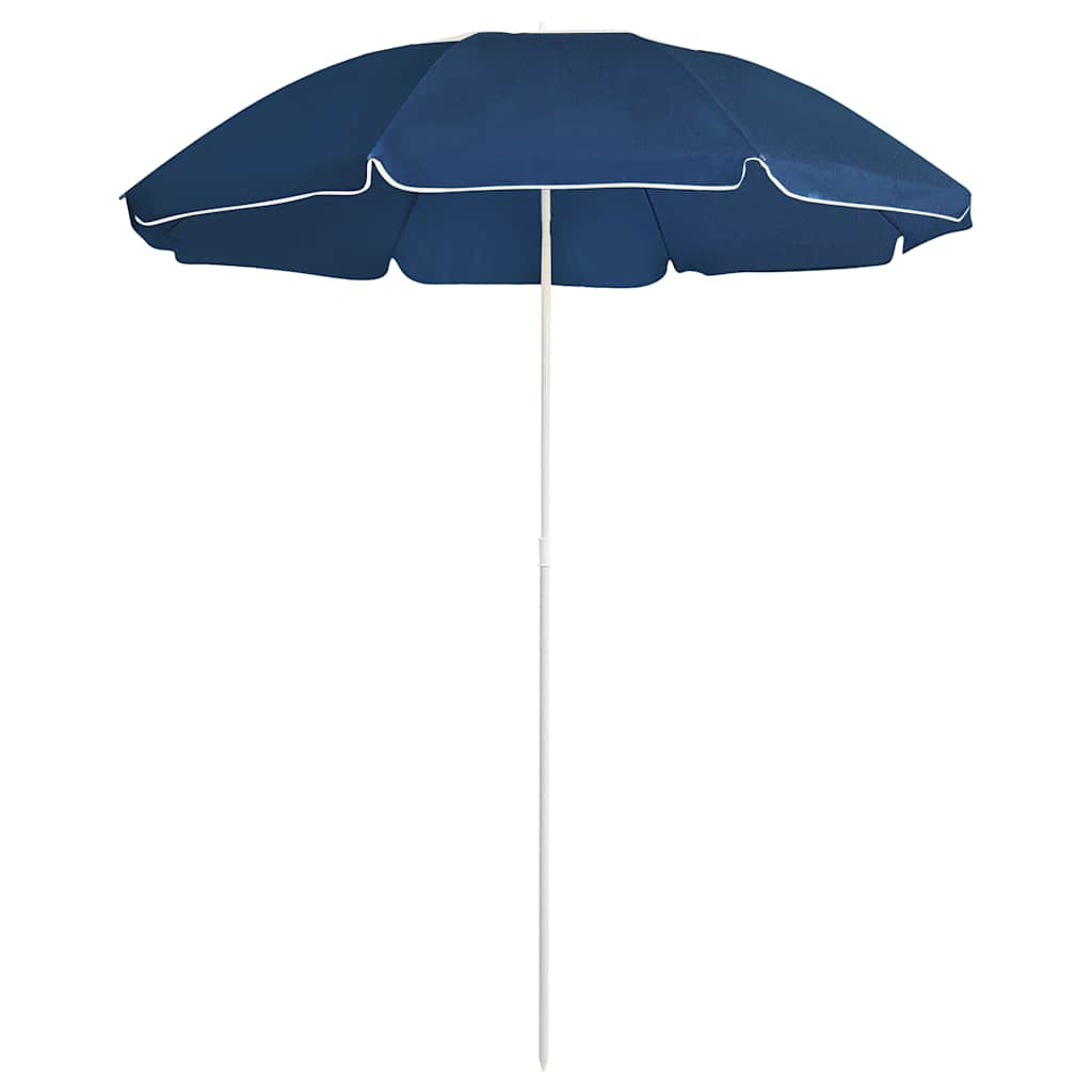 315541 vidaXL Garden Parasol with Steel Pole Blue 180 cm