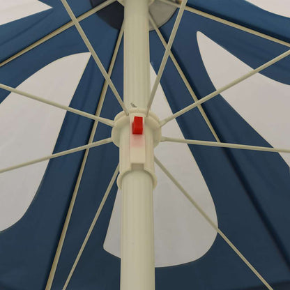 315541 vidaXL Garden Parasol with Steel Pole Blue 180 cm